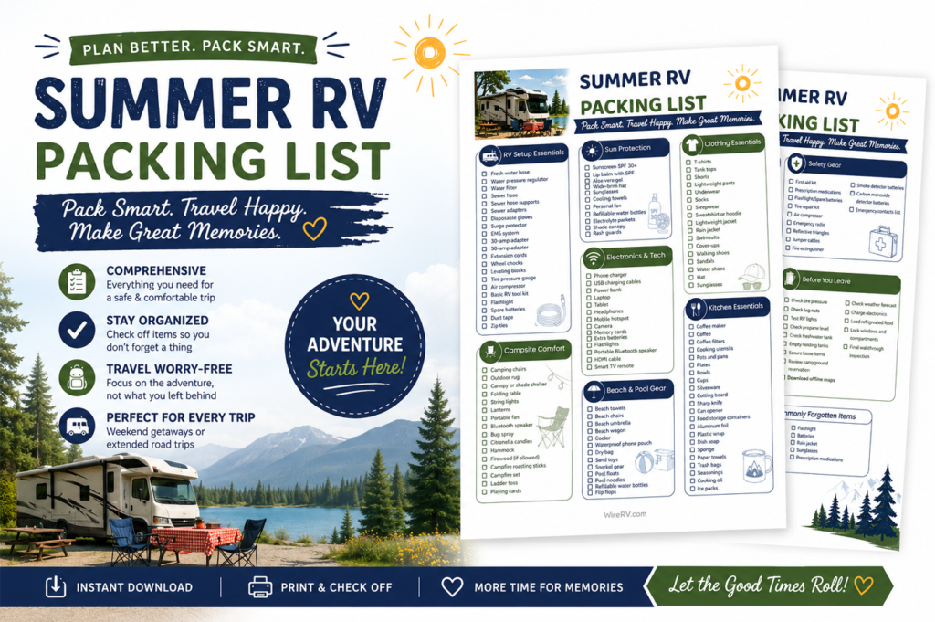 Summer RV Packing List